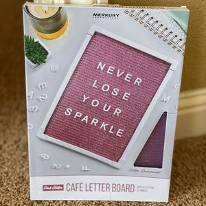 NEW CAFÉ LETTER BOARD, PINK GLITTER